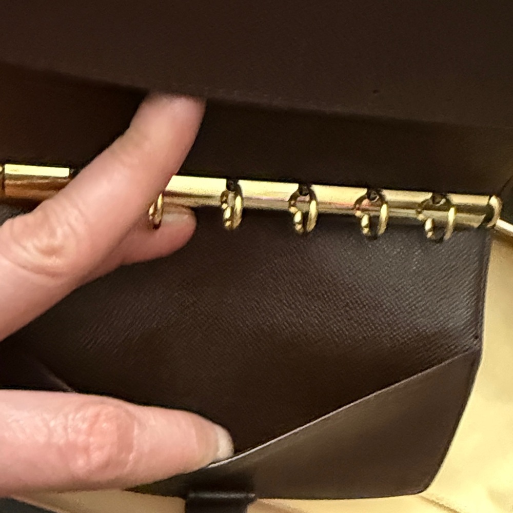 Pre-owned Louis Vuitton Damier Ebene PM Ring Agenda Cover - Picture 10 of 13